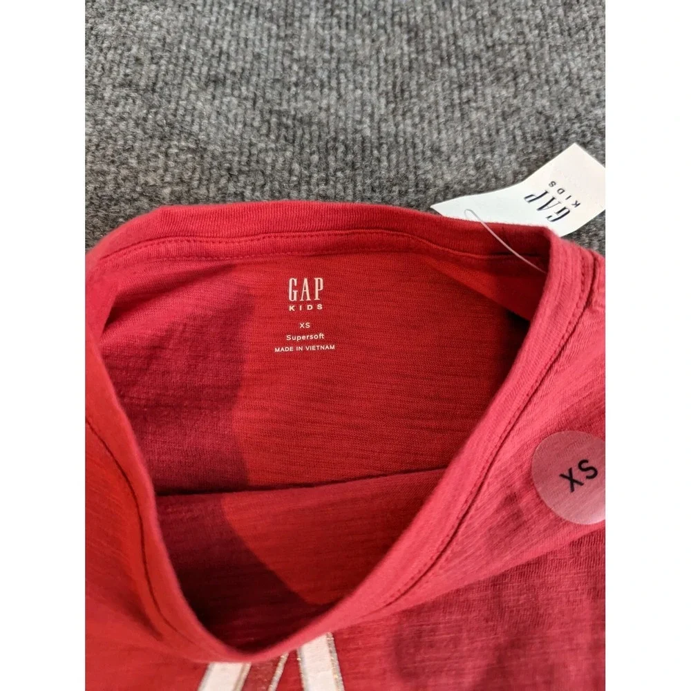 Gap Kids Girls New Red Star Girl Shirt XS